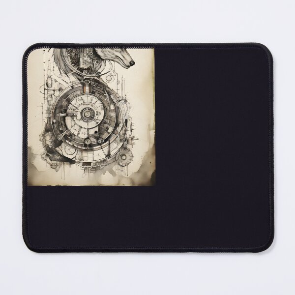 Item preview, steam punk, wolf, cyberpunk, fenrirm compass designed and sold by PhotoArtMC.