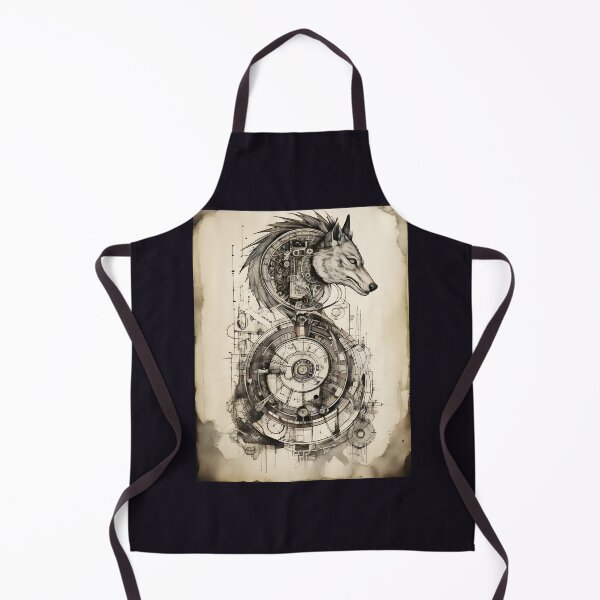 Item preview, steam punk, wolf, cyberpunk, fenrirm compass designed and sold by PhotoArtMC.