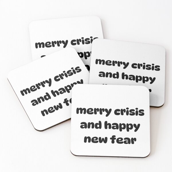 Item preview, Merry Crisis and Happy New Fear funny gifts idea designed and sold by anajamelek.