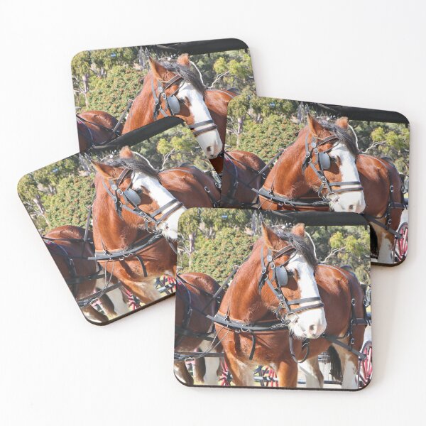 Item preview, Clydesdale horses harnessed to pull the carriage designed and sold by FranWest.