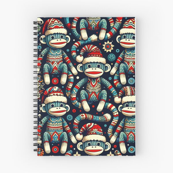 Item preview, Sock Monkey Christmas Pattern designed and sold by The Masked Designer.