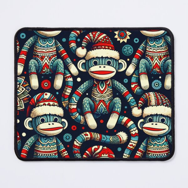 Item preview, Sock Monkey Christmas Pattern designed and sold by The Masked Designer.