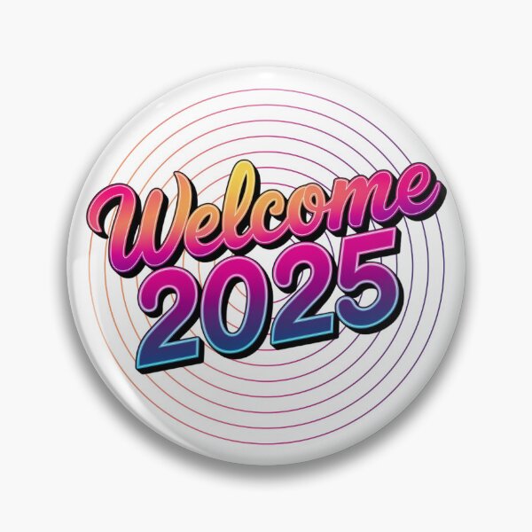Item preview, NEW YEAR WELCOME 2025 CONCENTRIC CIRCLE EFFECT designed and sold by OLLIEDIGITALS.