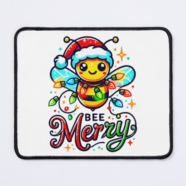 Item preview, Bee Merry - Bright and Festive Bumblebee Christmas Design designed and sold by GemBob Creations.