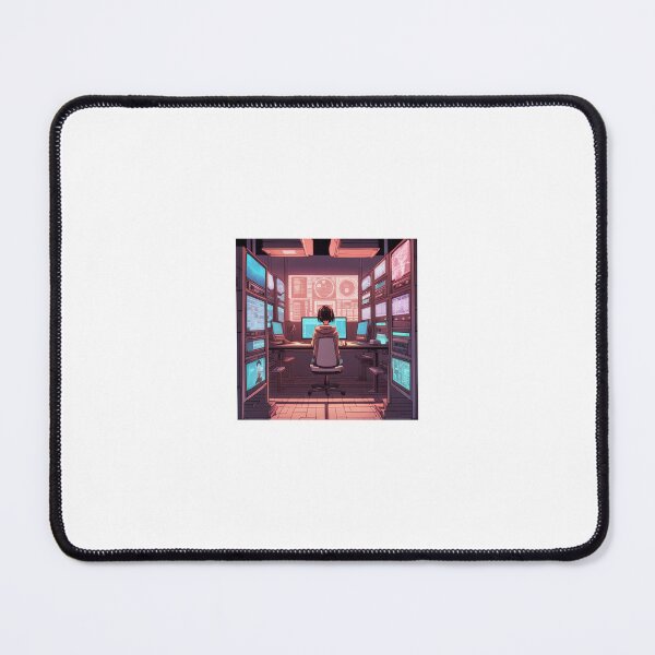 Item preview, Female hacker in cyberpunk inspired setting designed and sold by Cyberchill.