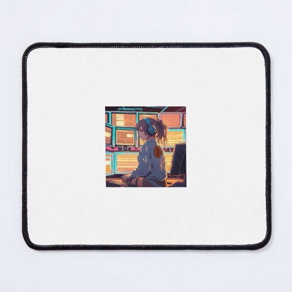 Item preview, Female hacker in cyberpunk inspired setting designed and sold by Cyberchill.