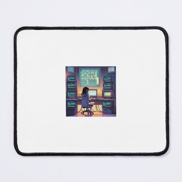Item preview, Female hacker in cyberpunk inspired setting designed and sold by Cyberchill.
