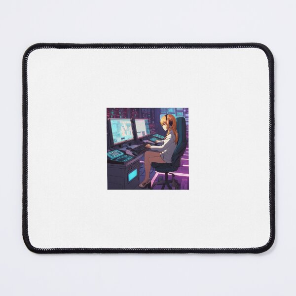 Item preview, Female hacker in cyberpunk inspired setting designed and sold by Cyberchill.