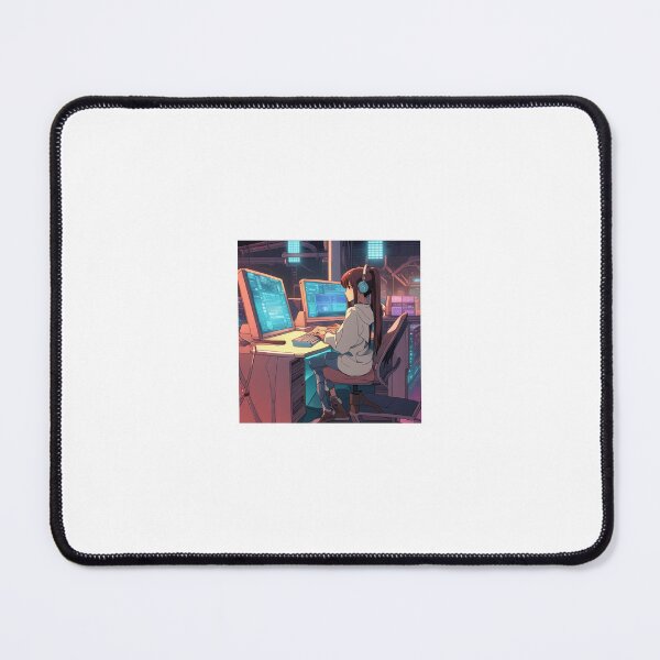 Item preview, Female hacker in cyberpunk inspired setting designed and sold by Cyberchill.