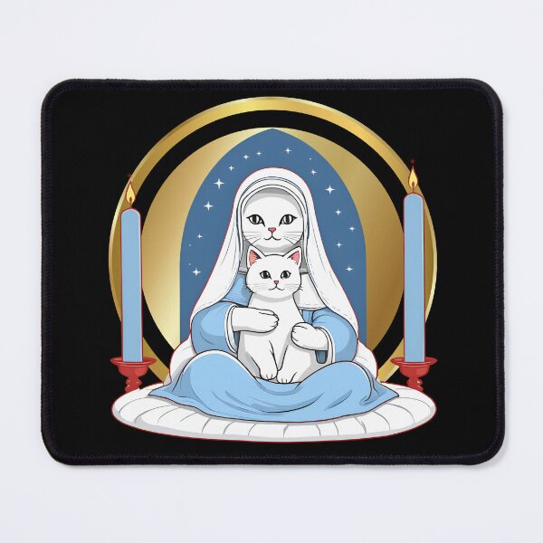 Item preview, Our Lady of the Cats: A Purrfectly Divine Gift. Virgin Mary. designed and sold by MarCreativArt.
