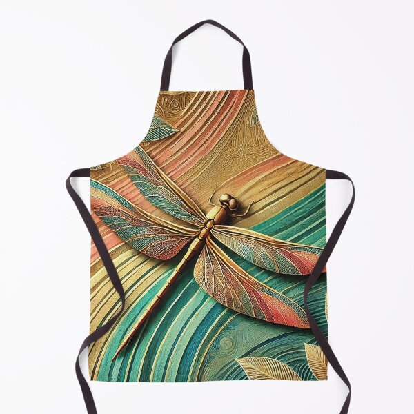 Artikelvorschau, Bunte Libelle Schürze entworfen und verkauft von Random Designs.