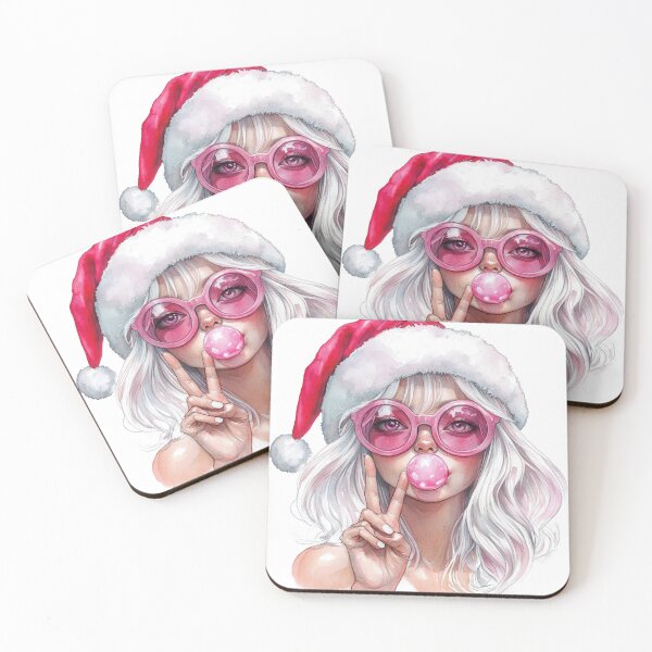 Item preview, watercolor-style illustration of a beautiful woman xmass designed and sold by janedewaard.