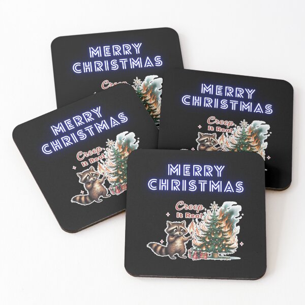 Item preview, Navidad con mapaches designed and sold by WoodburyLake.