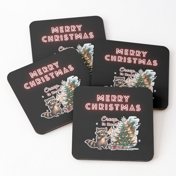 Item preview, Navidad con mapaches designed and sold by WoodburyLake.