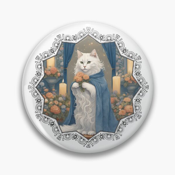 Item preview, Cat and Flowers: Elegant Felician Graphic. Enchanted Feline with Flowers. designed and sold by MarCreativArt.