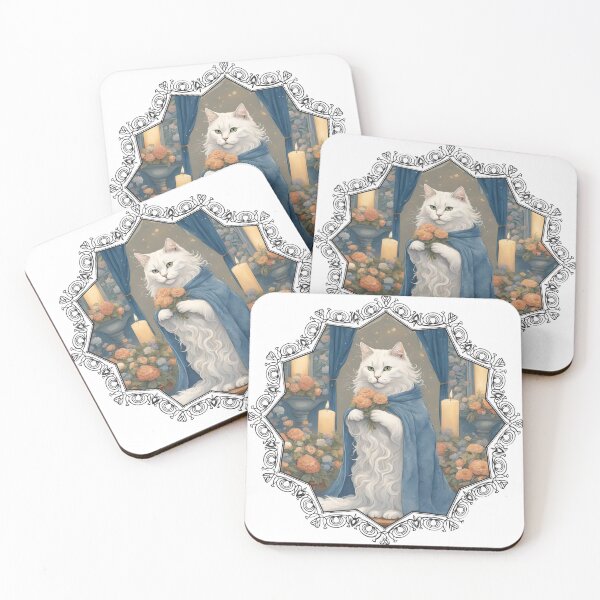 Item preview, Cat and Flowers: Elegant Felician Graphic. Enchanted Feline with Flowers. designed and sold by MarCreativArt.