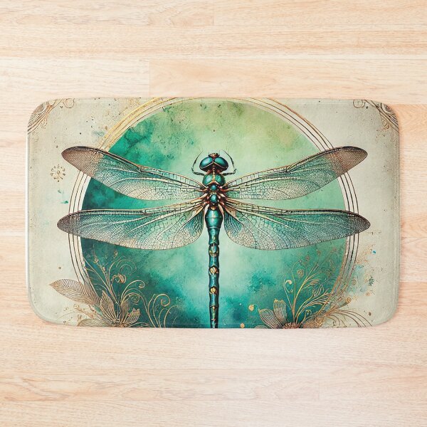 Item preview, turquoise Dragonfly cushion designed and sold by Random Designs.