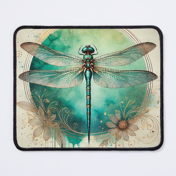 Item preview, turquoise Dragonfly cushion designed and sold by Random Designs.