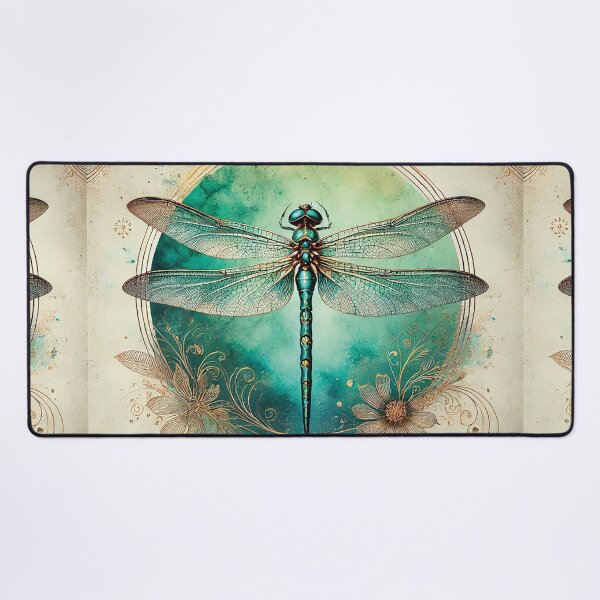 Item preview, turquoise Dragonfly cushion designed and sold by Random Designs.