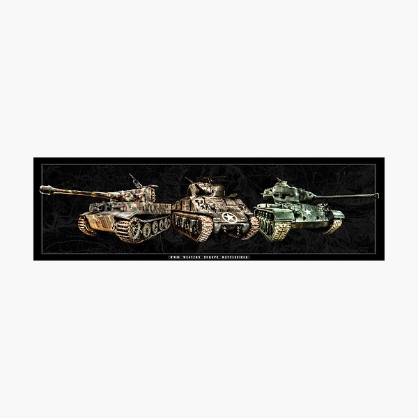 WWII Western Europe Battlefield Tanks Photographic Print