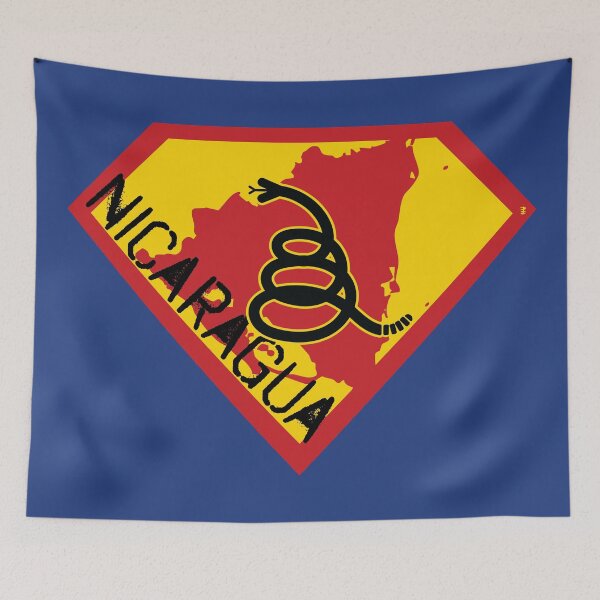 Item preview, NICARAGUA Spell Out - Freedom Is The Superpower - Modern Gadsden Snake Flag - Dont Tread On Me SUPERHERO design designed and sold by pelagio.