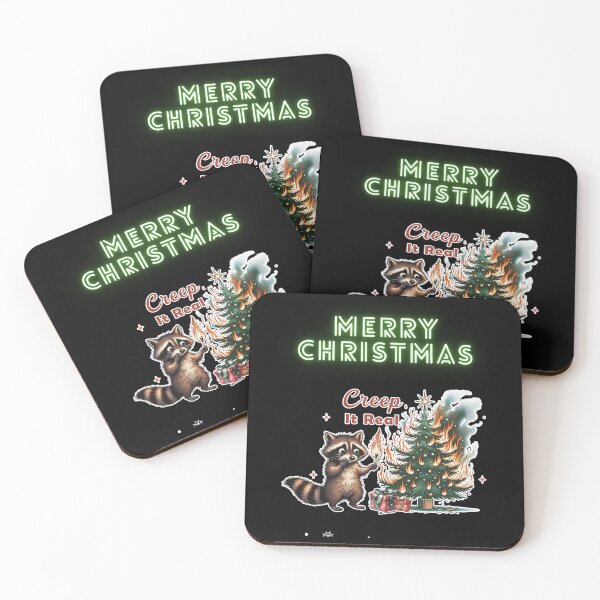 Item preview, Navidad con mapaches designed and sold by WoodburyLake.
