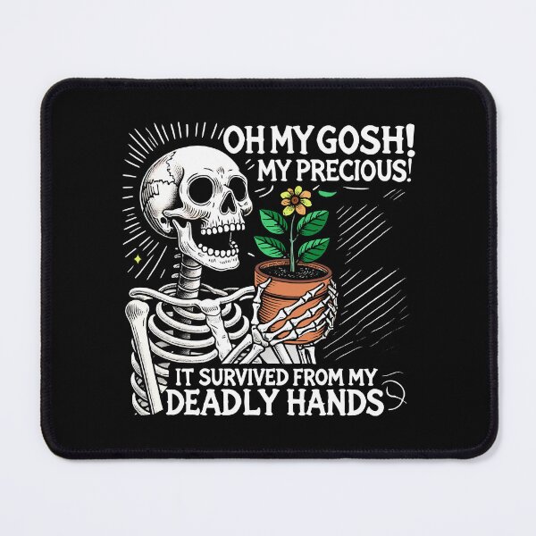 Item preview, Funny Skeleton Plant Lover Design – It Survived My Deadly Hands designed and sold by DrawHandArt.