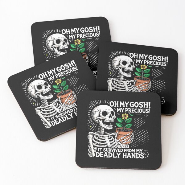 Item preview, Funny Skeleton Plant Lover Design – It Survived My Deadly Hands designed and sold by DrawHandArt.