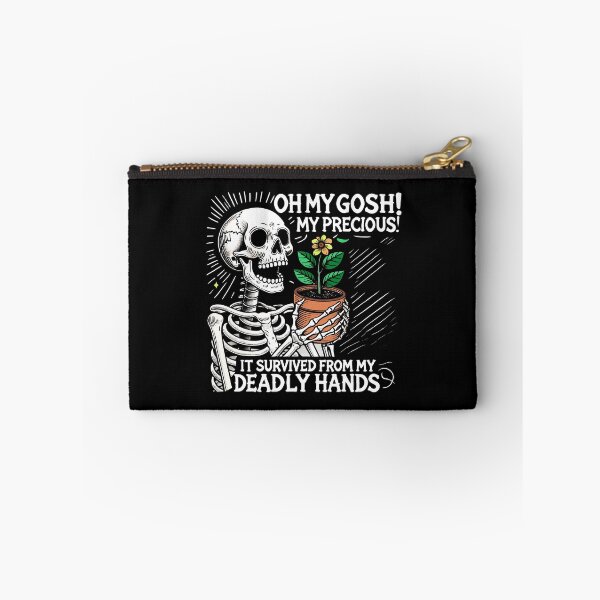 Item preview, Funny Skeleton Plant Lover Design – It Survived My Deadly Hands designed and sold by DrawHandArt.