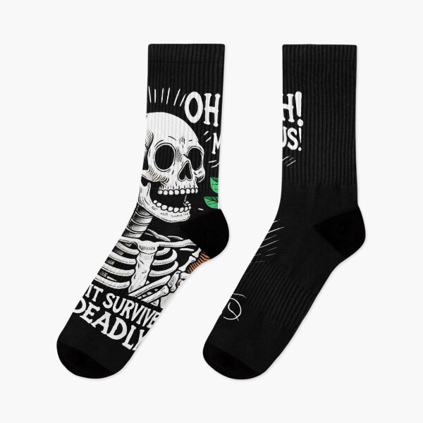 Item preview, Funny Skeleton Plant Lover Design – It Survived My Deadly Hands designed and sold by DrawHandArt.