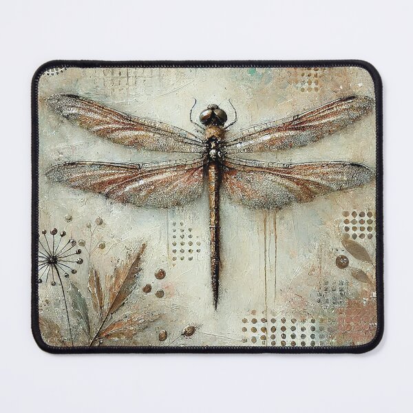 Item preview, Soft Beige Dragonfly cushion designed and sold by Random Designs.