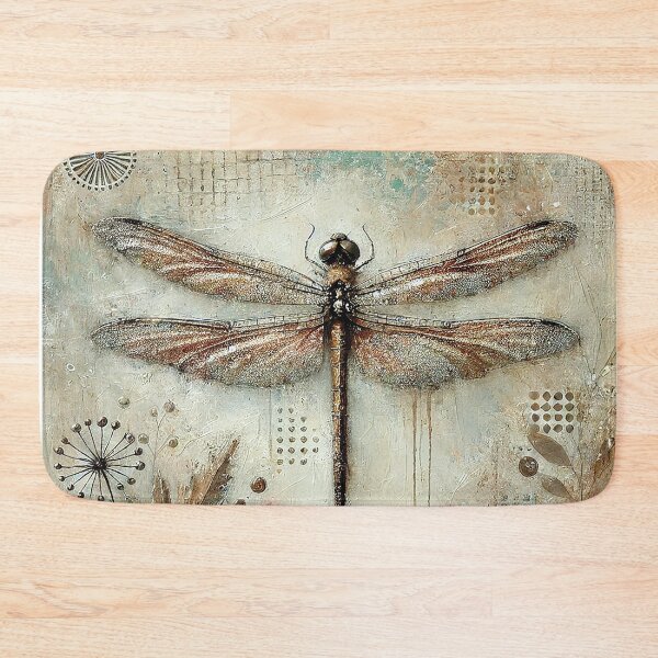 Item preview, Soft Beige Dragonfly cushion designed and sold by Random Designs.