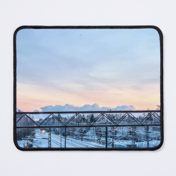 Item preview, Railway station and clouds designed and sold by bluerosesart37.