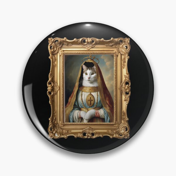 Item preview, Catholic-Inspired Cat Art. Lady of the Cats: A Purrfectly Divine Gift. Virgin Mary. designed and sold by MarCreativArt.