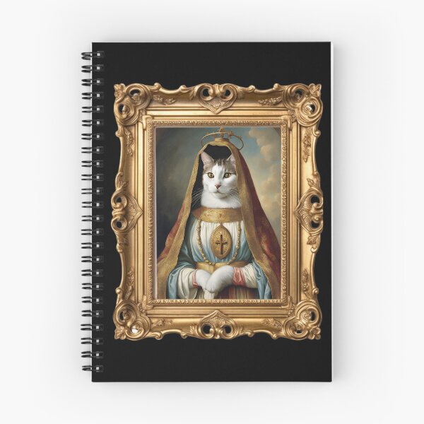 Item preview, Catholic-Inspired Cat Art. Lady of the Cats: A Purrfectly Divine Gift. Virgin Mary. designed and sold by MarCreativArt.