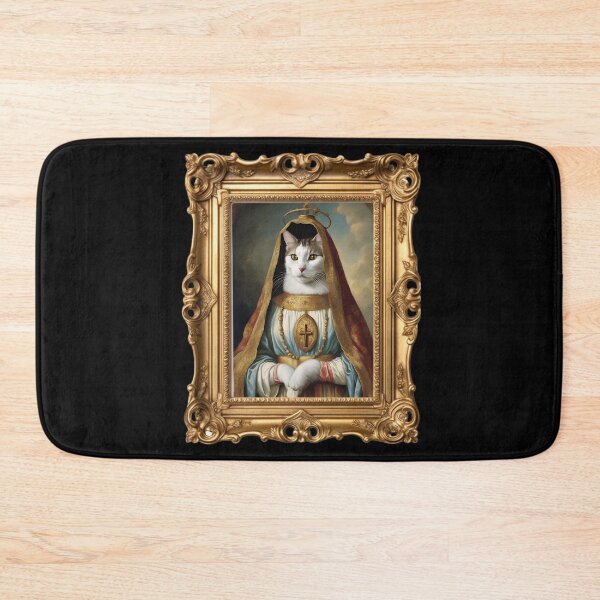 Item preview, Catholic-Inspired Cat Art. Lady of the Cats: A Purrfectly Divine Gift. Virgin Mary. designed and sold by MarCreativArt.