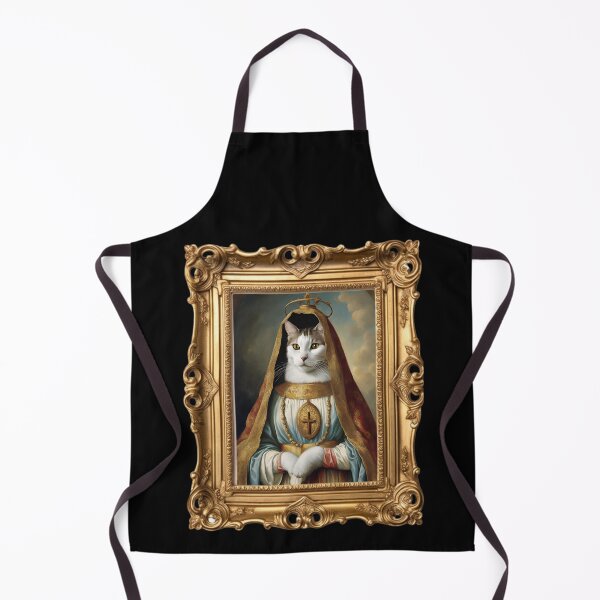 Item preview, Catholic-Inspired Cat Art. Lady of the Cats: A Purrfectly Divine Gift. Virgin Mary. designed and sold by MarCreativArt.