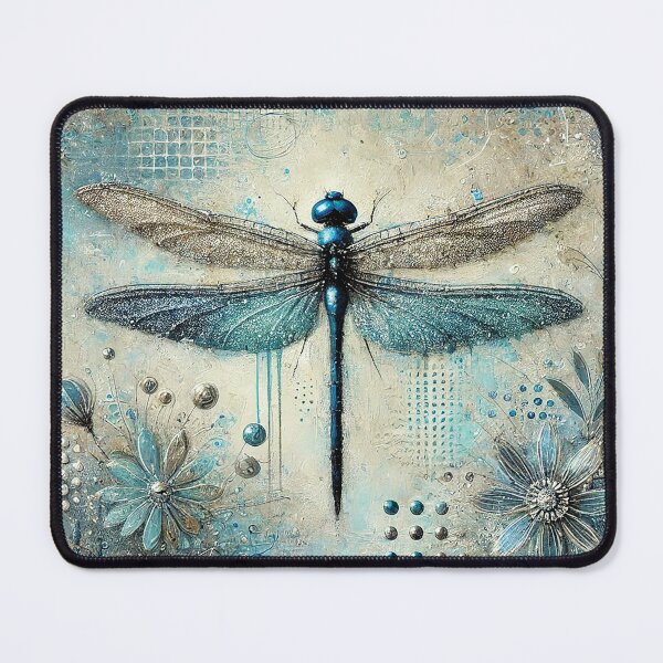 Item preview, Soft Blue Dragonfly cushion designed and sold by Random Designs.