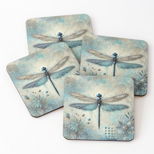 Item preview, Soft Blue Dragonfly cushion designed and sold by Random Designs.