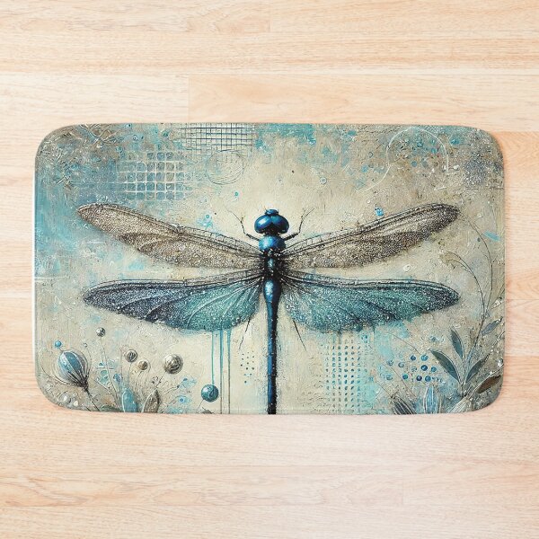 Item preview, Soft Blue Dragonfly cushion designed and sold by Random Designs.