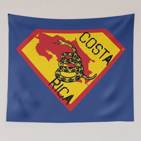 Item preview, COSTA RICA Spell Out - Freedom Is The Superpower -  Gadsden Snake Flag - Dont Tread On Me SUPERHERO design designed and sold by pelagio.