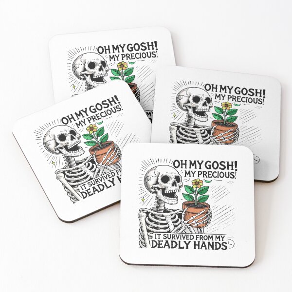 Item preview, Copy of Funny Skeleton Plant Lover Design – It Survived My Deadly Hands designed and sold by DrawHandArt.