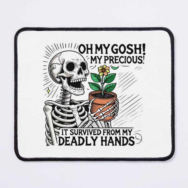 Item preview, Copy of Funny Skeleton Plant Lover Design – It Survived My Deadly Hands designed and sold by DrawHandArt.