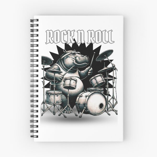 Item preview, Drummer Hippo designed and sold by Pogglecards.