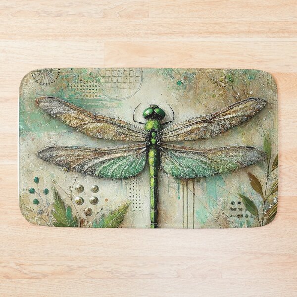 Item preview, Soft Green Dragonfly cushion designed and sold by Random Designs.