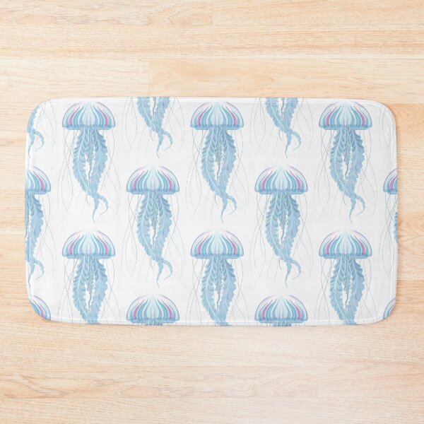 Item preview, Blue and purple jellyfish designed and sold by Fox Swell Media.