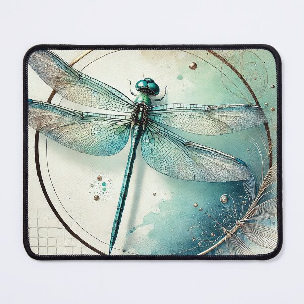 Item preview, Soft Blue and light teal Dragonfly cushion designed and sold by Random Designs.