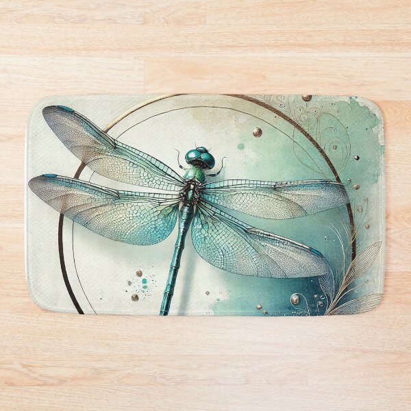 Item preview, Soft Blue and light teal Dragonfly cushion designed and sold by Random Designs.