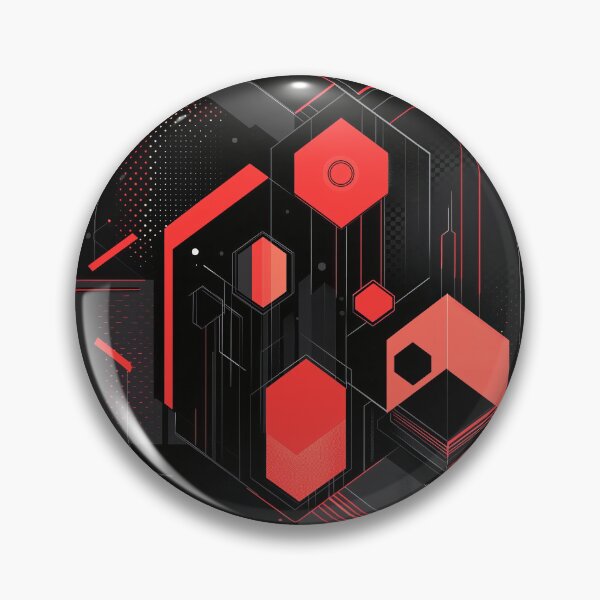 Item preview, A black and red hexagons, designed for gaming  designed and sold by RoseShop2093.
