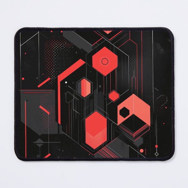 Item preview, A black and red hexagons, designed for gaming  designed and sold by RoseShop2093.